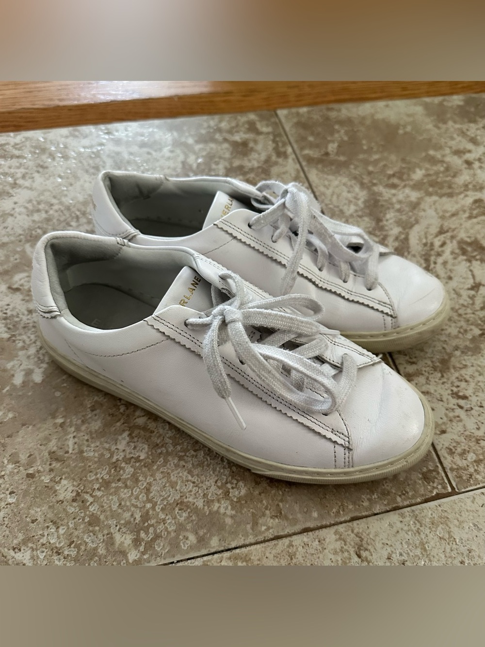 Everlane White Leather Low-Top Sneakers